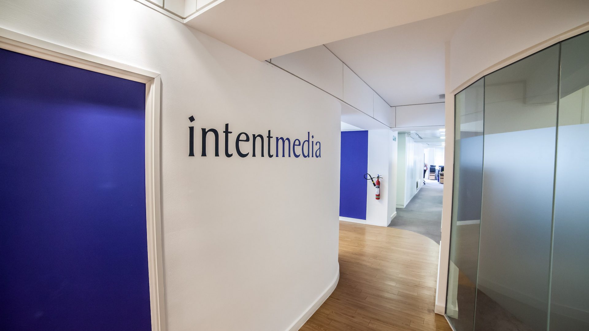 Intent Media glazed partition Intent Media glass meeting room