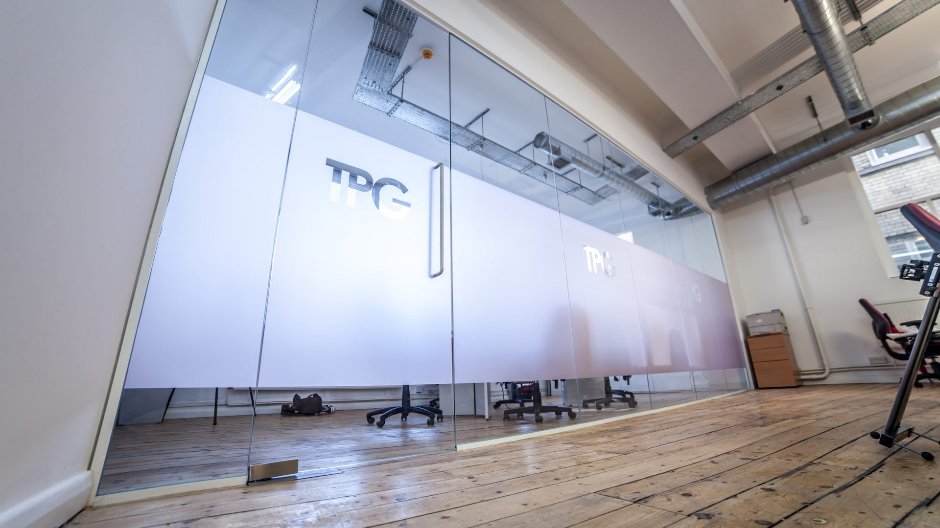 TPG office glass walls TPG office glass walls
