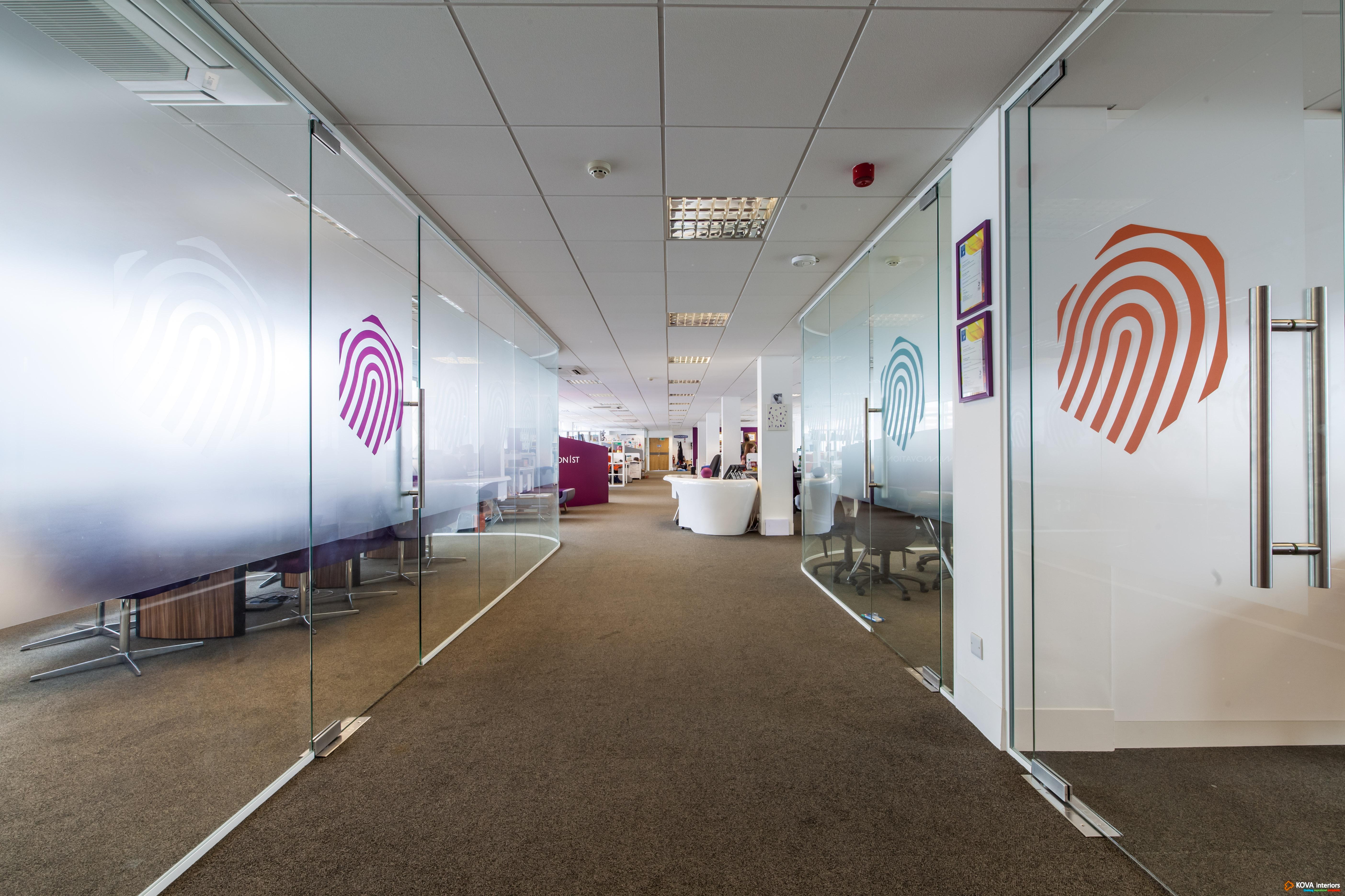 Kova Partitions glass partitions installation and manifestation