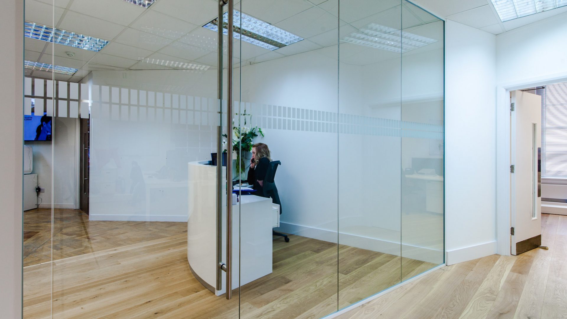 TLG Brands glass partition TLG Brands glass partition