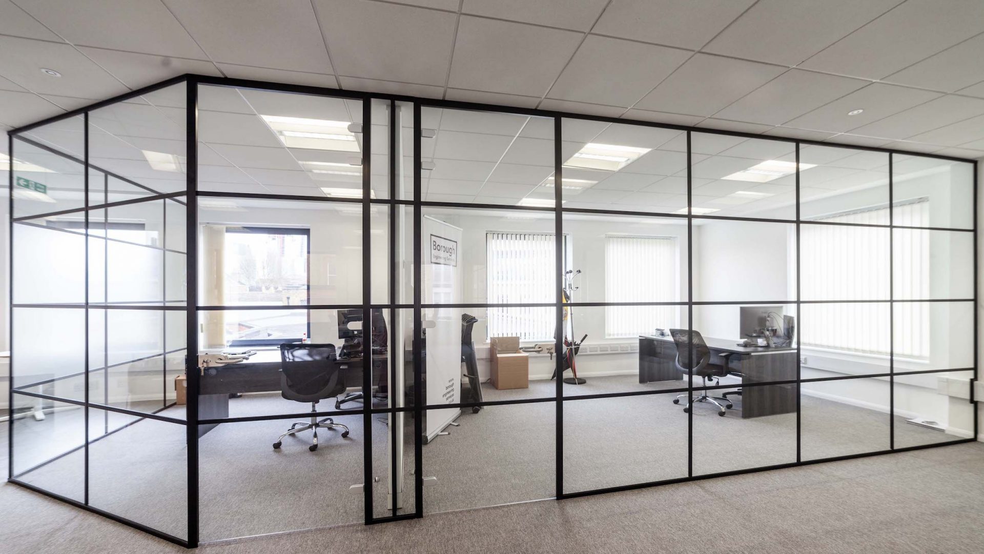 Borough Engineering glazed partitioning