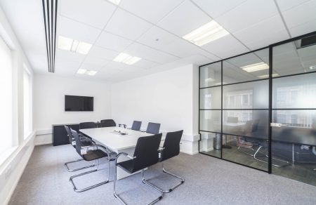 Borough Engineering glass partition for meeting room