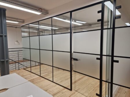 glass partitions styles for a London project