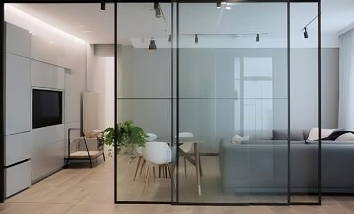 movable glass partition
