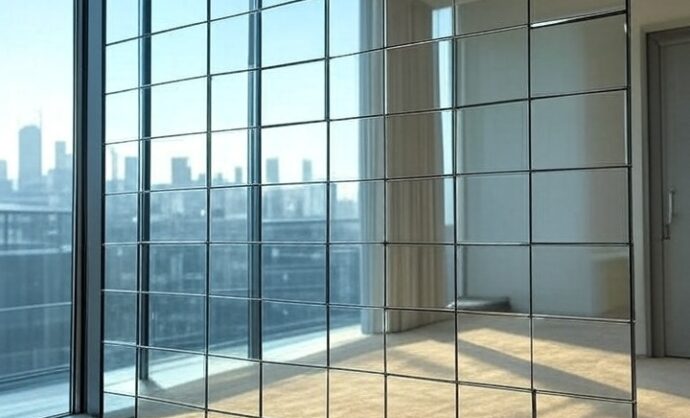 Mirror cladding wall
