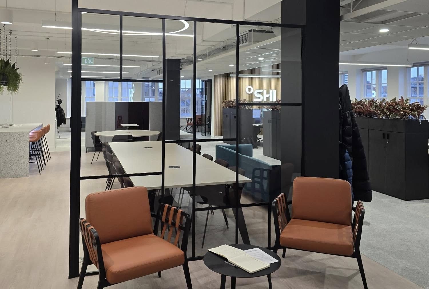 Kova Partitions recent glass partition project of a workspace