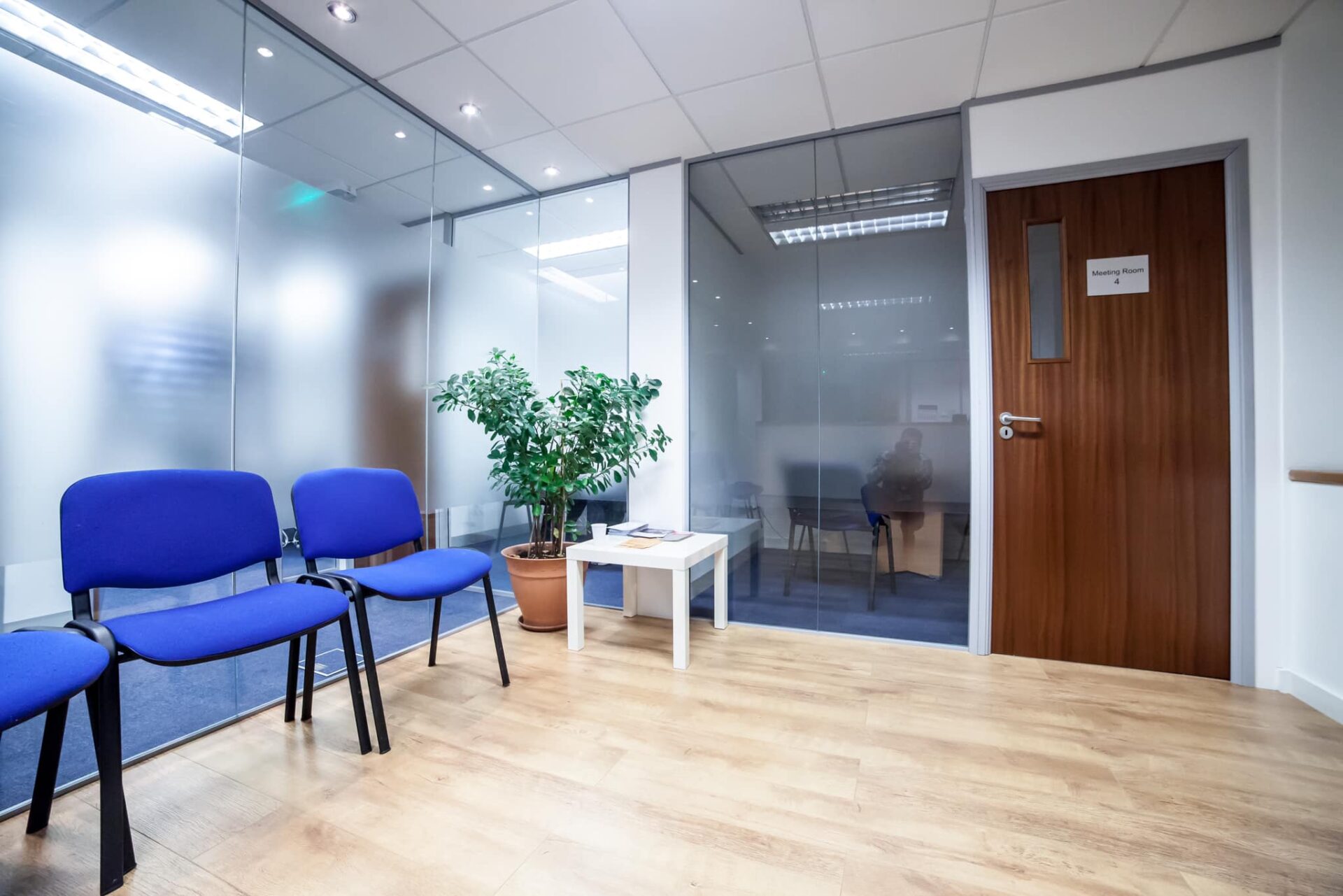 Laminated acoustic glass partition
