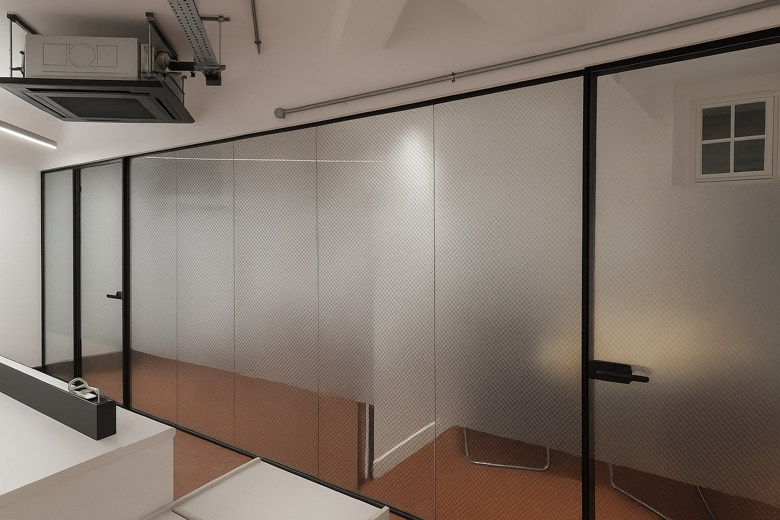 Patterned obscured glass