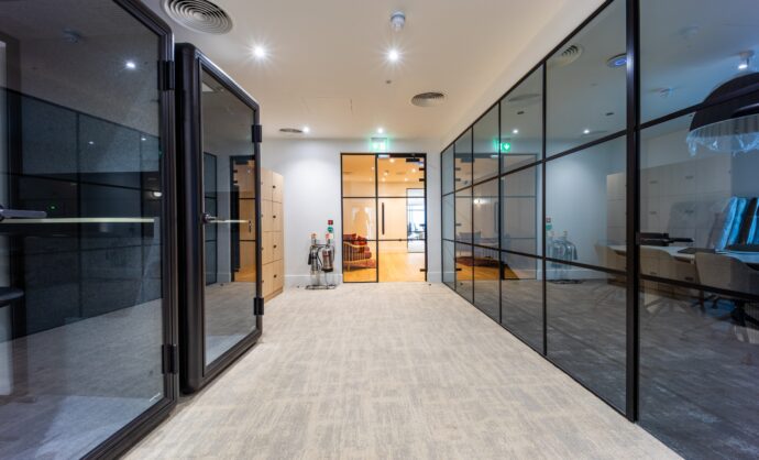 Industrial Style Black Framed Partition-Photo №2