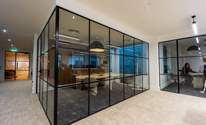 Industrial Style Black Framed Partition-Photo №3