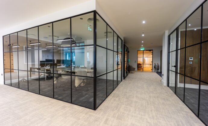 Industrial Style Black Framed Partition-Photo №1