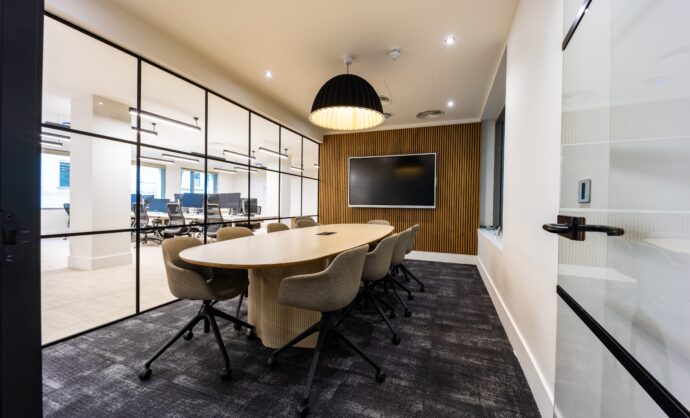 Industrial Style Black Framed Partition-Photo №4