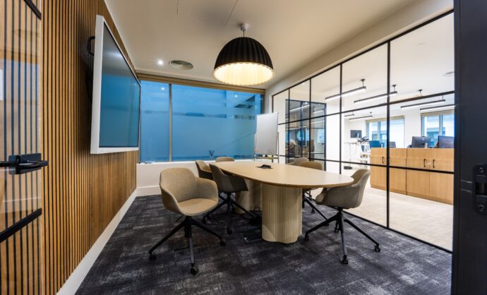 Industrial Style Black Framed Partition-Photo №88