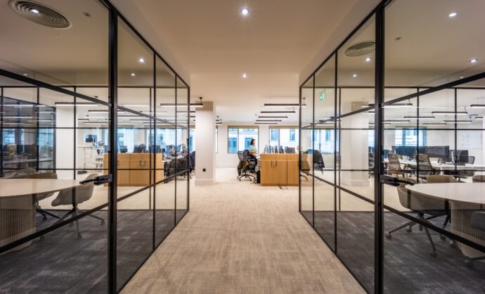 Industrial Style Black Framed Partition-Photo №9