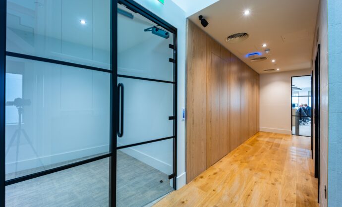 Industrial Style Black Framed Partition-Photo №87