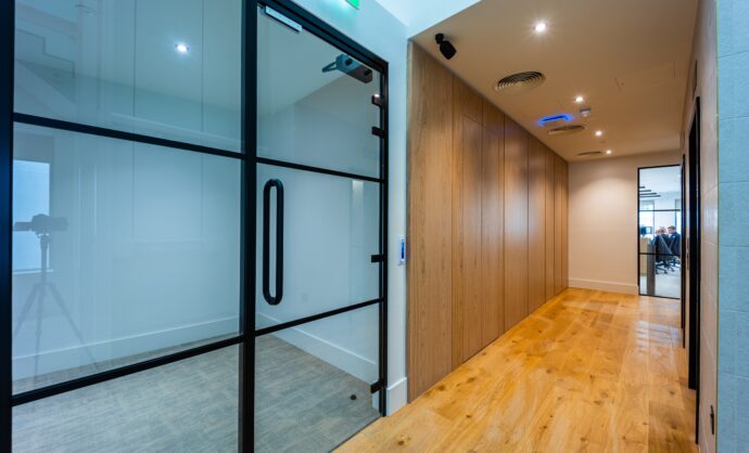 Industrial Style Black Framed Partition-Photo №86