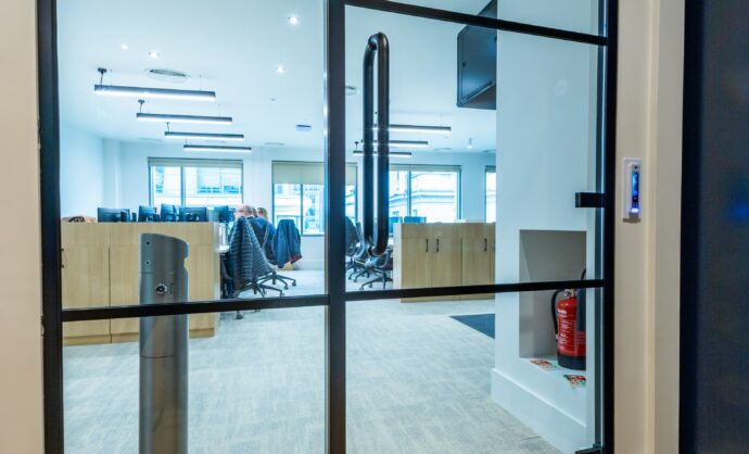 Industrial Style Black Framed Partition-Photo №84