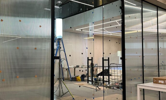 Industrial Style Black Framed Partition-Photo №81